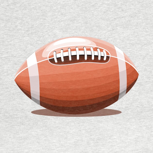 American football ball by Maria Zavoychinskiy 